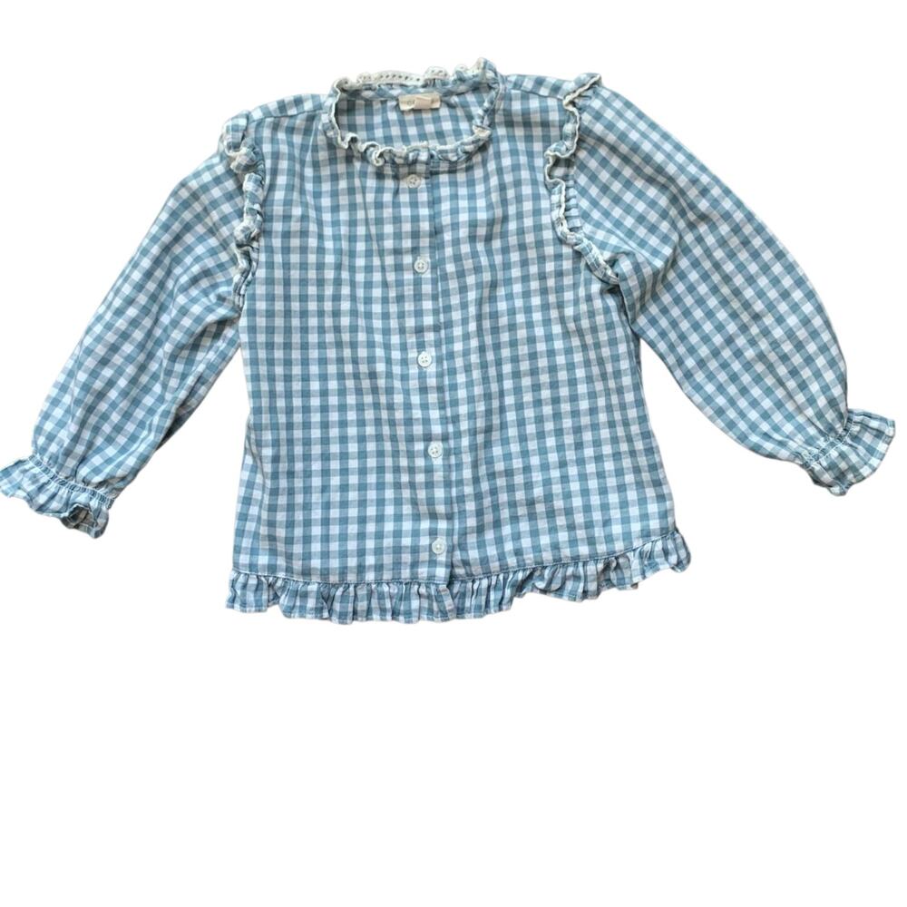 Gocco Checkered Ruffle Shirt 4-5 - Picture 5 of 5